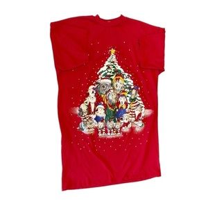 HOLIDAY dog shirt , red white , XXL, 8-20-32